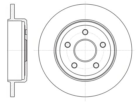 Тормозной диск для JEEP COMMANDER, REMSA (6121100)