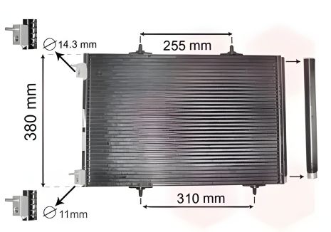 Конденсатор кондиціонера OPEL CROSSLAND, DS DS, Van Wezel (40005291)