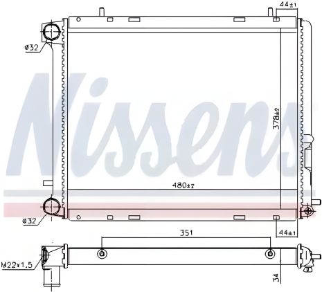 Охолоджувальний радіатор RENAULT TRAFIC, NISSENS