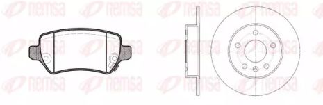 Комплект тормозов, 2 диска+4 колодки VAUXHALL MERIVA, OPEL MERIVA, REMSA (895700)