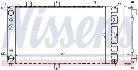 Радиатор охлаждения для двигателя LADA PRIORA от NISSENS (623553)
