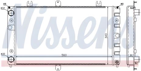 Радиатор охлаждения для двигателя LADA PRIORA от NISSENS (623553)