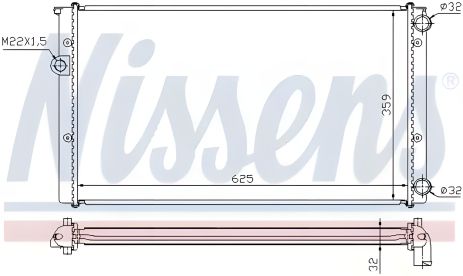 Охолоджувальний радіатор двигуна VW GOLF, NISSENS (652471)
