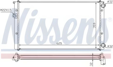 Радиатор двигателя для VW GOLF - NISSENS (652471)
