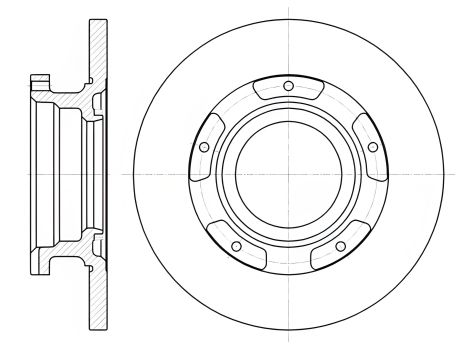 Гальмівний диск FORD TRANSIT, REMSA (6110700)
