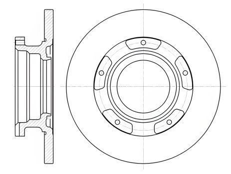 Гальмівний диск FORD TRANSIT, REMSA (6110700)