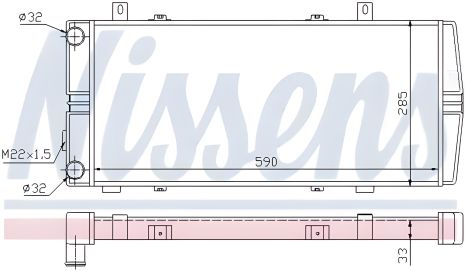 Радиатор охлаждения двигателя SKODA FELICIA, NISSENS (64102)