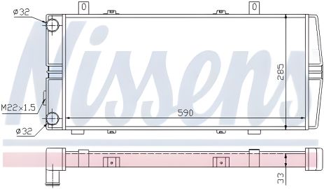 Радіатор охолоджувач двигуна SKODA FELICIA, NISSENS (64102) Радіатор охолоджувач двигуна SKODA FELICIA, NISSENS (64102)