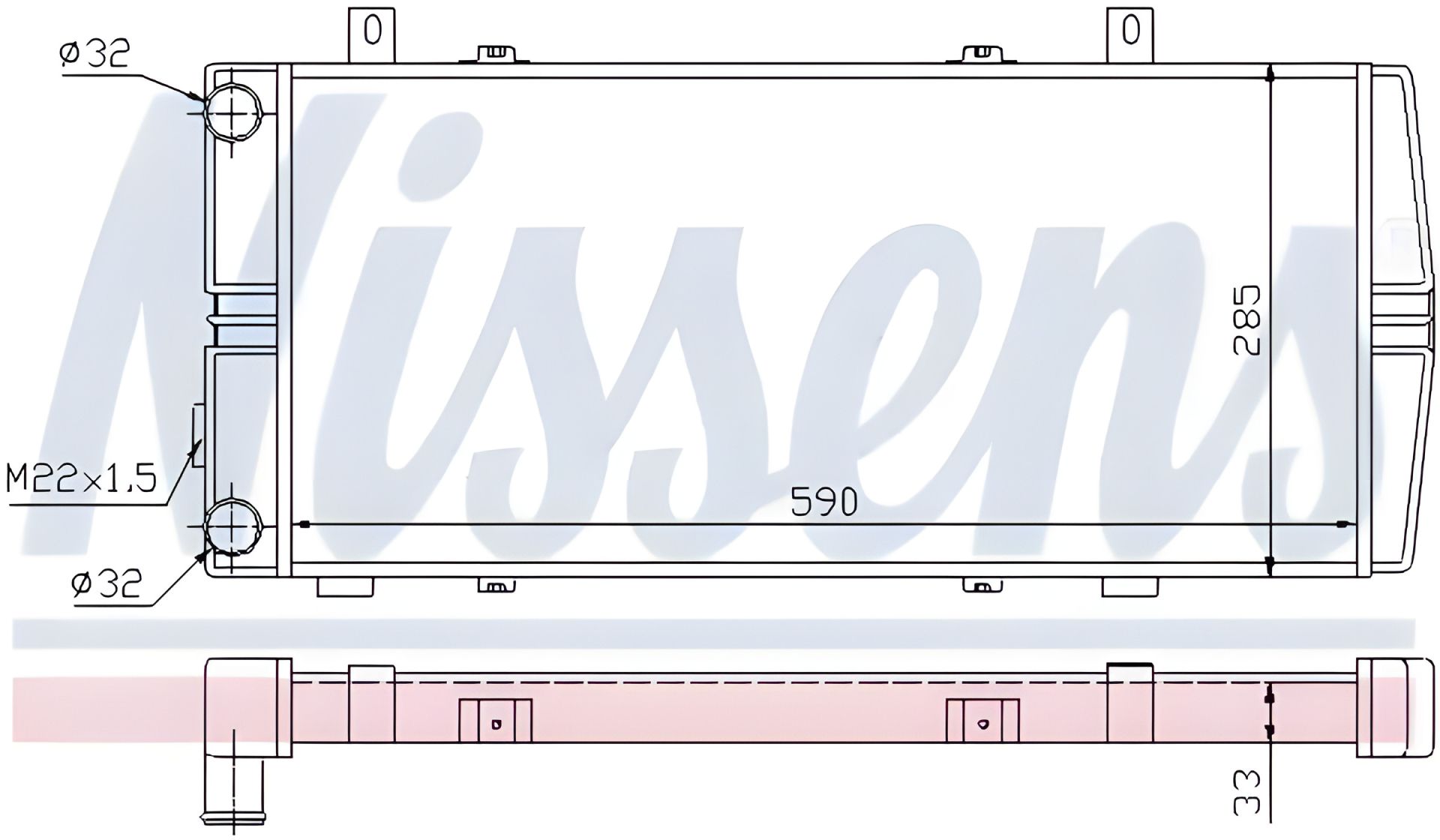 Радиатор охлаждения двигателя для SKODA FELICIA от NISSENS (64102) Радиатор охлаждения двигателя для SKODA FELICIA от NISSENS (64102)