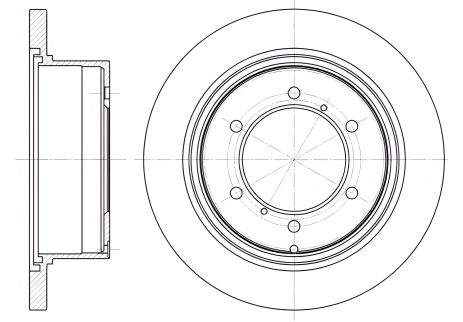 Диск MITSUBISHI гальмівний PAJERO, REMSA (655200)