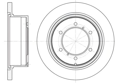 Диск MITSUBISHI гальмівний PAJERO, REMSA (655200) Диск MITSUBISHI гальмівний PAJERO, REMSA (655200)