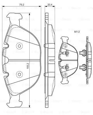 Комплект гальмівних колодок, дискове гальмо BMW X5, BOSCH (0986494217)