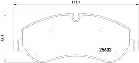 Комплект тормозных колодок, дисковый тормоз FORD AUSTRALIA, BREMBO (P24152)