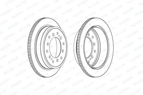 Гальмівний диск LEXUS GX, TOYOTA LAND CRUISER, FERODO (DDF2505C)