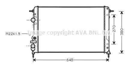 Радіатор охолодження двигуна для RENAULT SCÉNIC, AVA COOLING (RTA2266) Радіатор охолодження двигуна для RENAULT SCÉNIC, AVA COOLING (RTA2266)