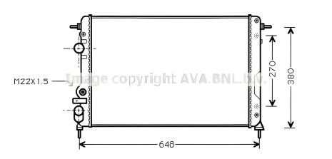 Радіатор охолодження двигуна для RENAULT SCÉNIC, AVA COOLING (RTA2266) Радіатор охолодження двигуна для RENAULT SCÉNIC, AVA COOLING (RTA2266)