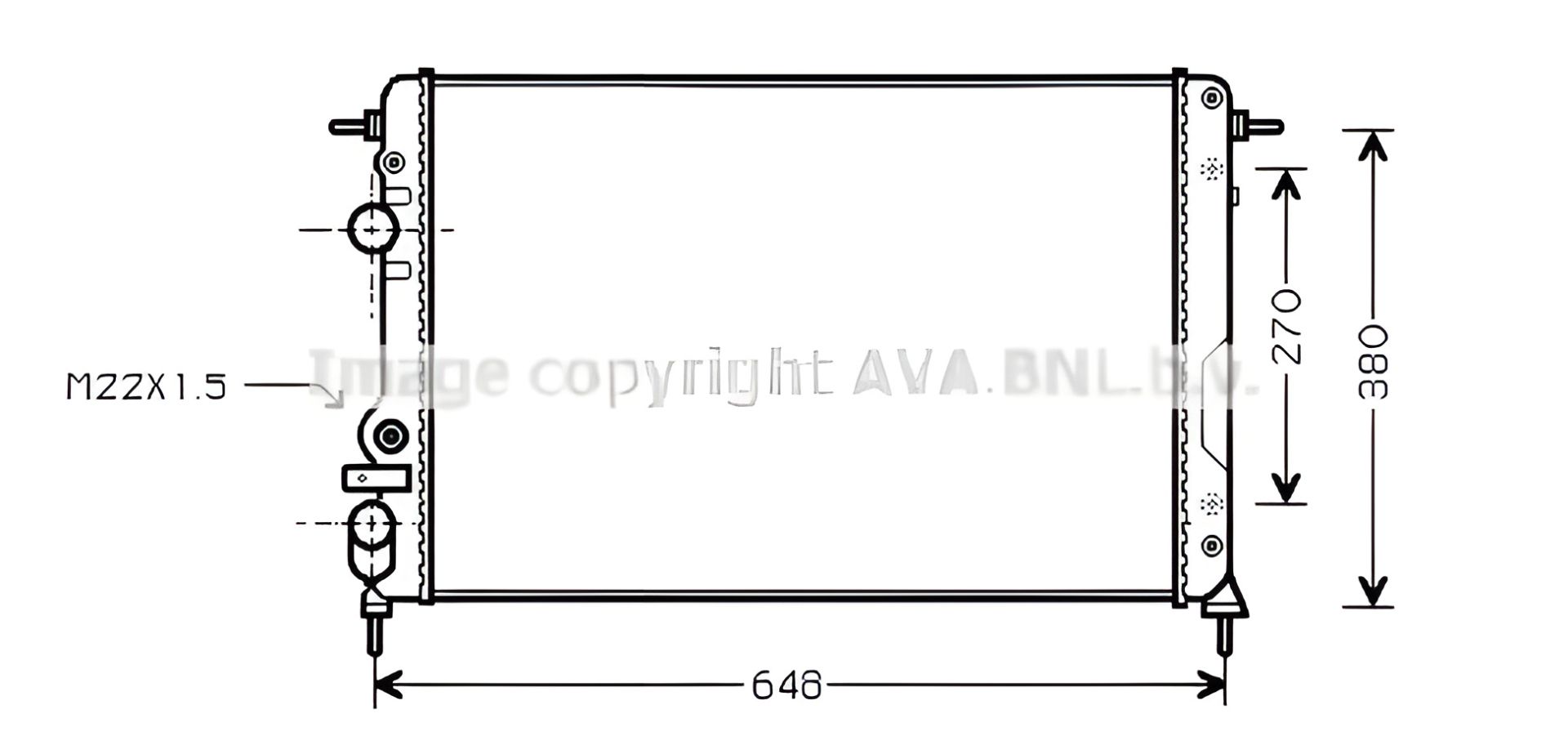 Радіатор охолодження двигуна для RENAULT SCÉNIC, AVA COOLING (RTA2266) Радіатор охолодження двигуна для RENAULT SCÉNIC, AVA COOLING (RTA2266)