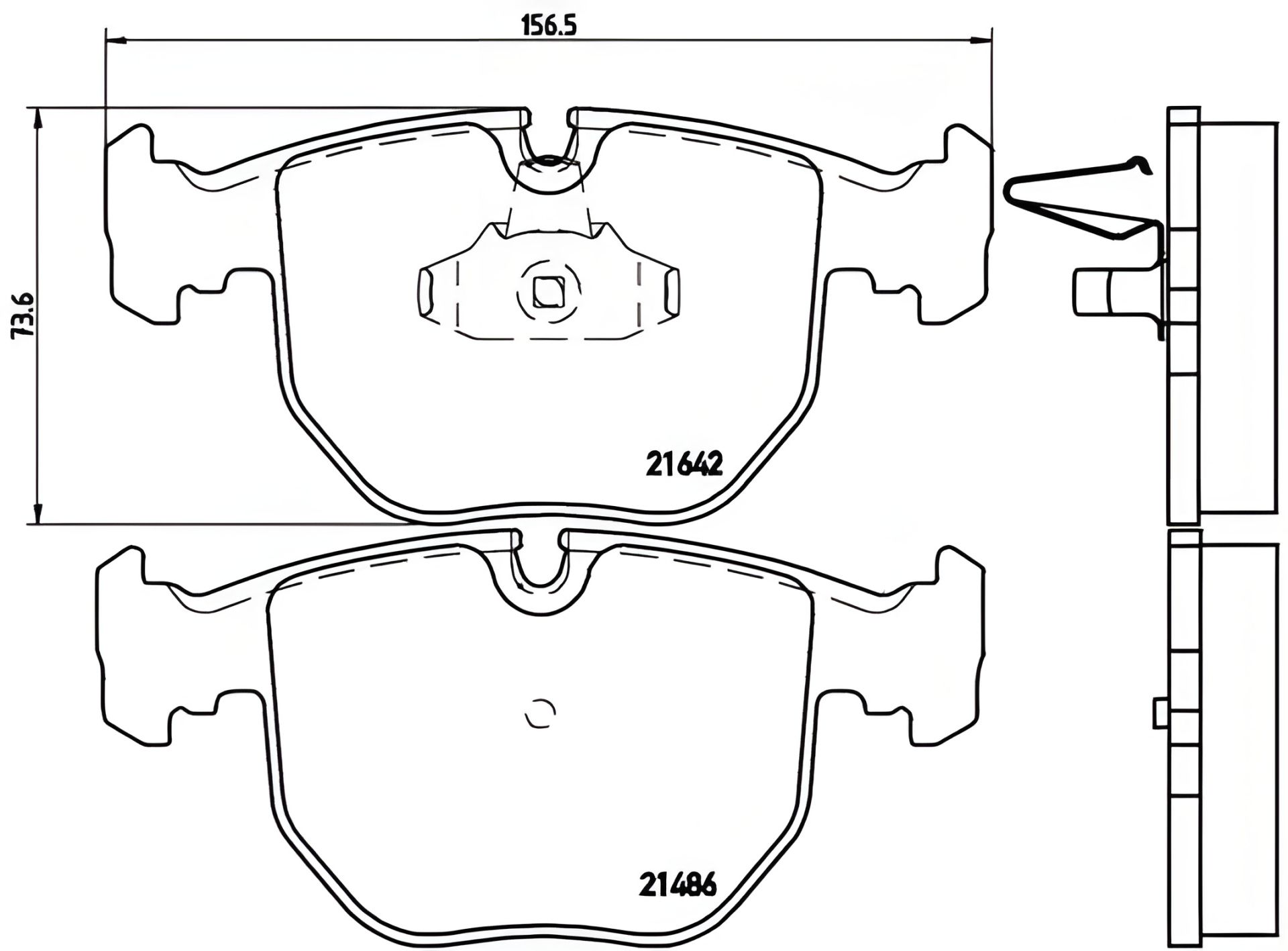 Комплект гальмівних колодок, дискове гальмо ALPINA B10, BMW X5, BREMBO (P06021) Комплект гальмівних колодок, дискове гальмо ALPINA B10, BMW X5, BREMBO (P06021)