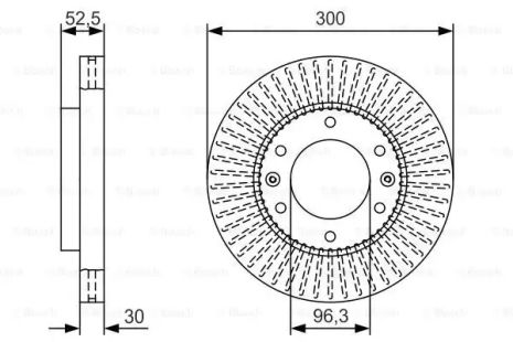 Brake Hyundai H-1, Bosch (0986479T88)