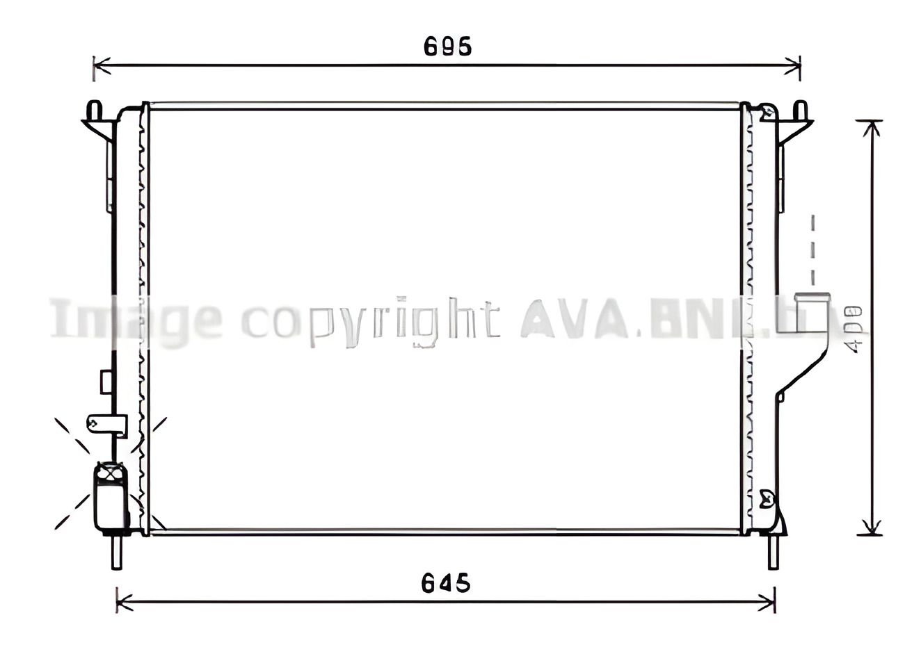 Двигунний радіатор охолодження LADA LARGUS, RENAULT DUSTER від AVA COOLING (RTA2477) Двигунний радіатор охолодження LADA LARGUS, RENAULT DUSTER від AVA COOLING (RTA2477)