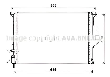 Двигателя охлаждения радиатор для LADA LARGUS, RENAULT DUSTER, AVA COOLING (RTA2477) Двигателя охлаждения радиатор для LADA LARGUS, RENAULT DUSTER, AVA COOLING (RTA2477)