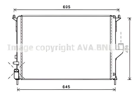 Двигателя охлаждения радиатор для LADA LARGUS, RENAULT DUSTER, AVA COOLING (RTA2477) Двигателя охлаждения радиатор для LADA LARGUS, RENAULT DUSTER, AVA COOLING (RTA2477)