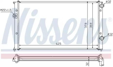 Радіатор охолодження двигуна VW GOLF, NISSENS (65243)