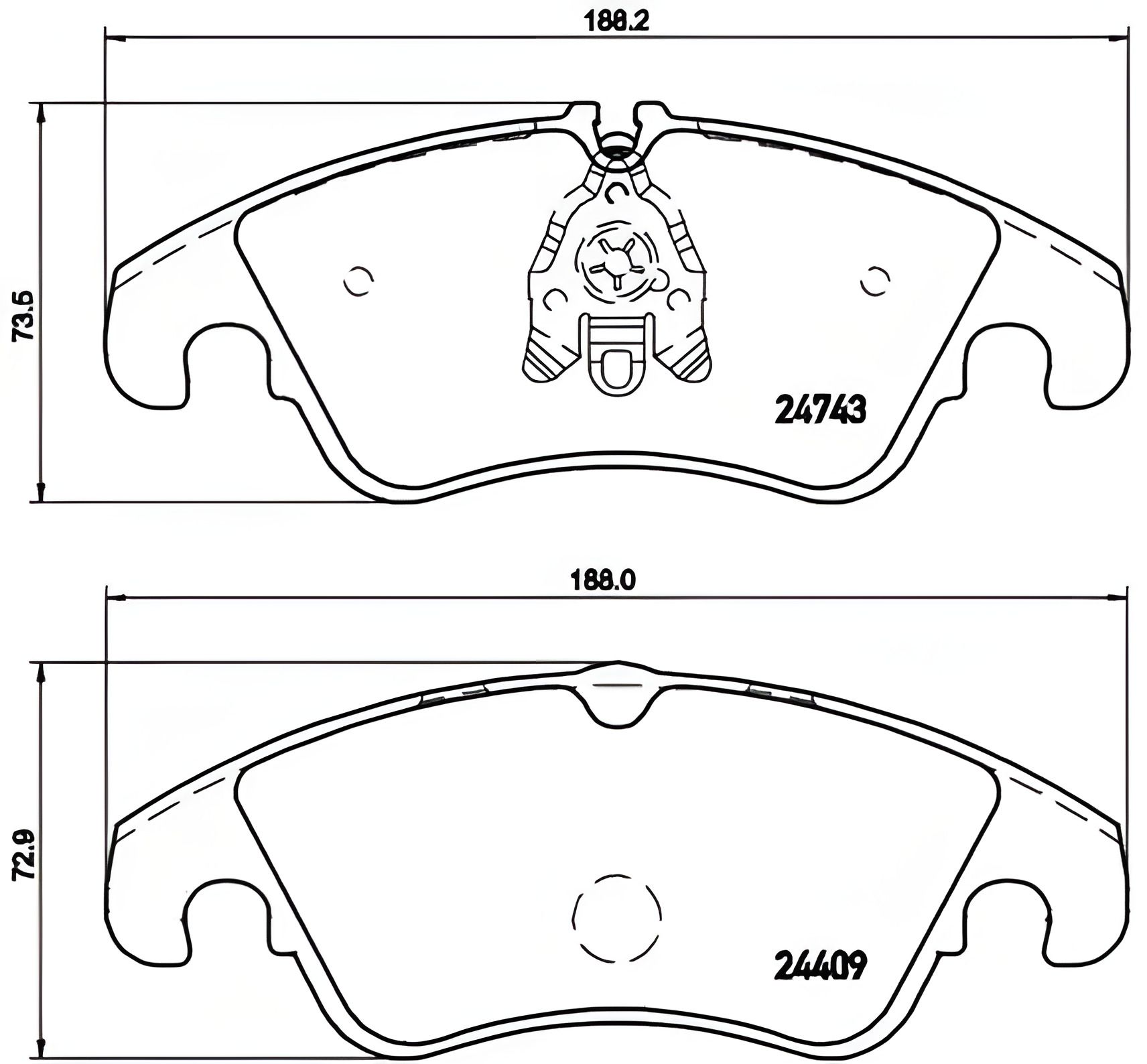 Комплект гальмівних колодок, дискове гальмо AUDI A5, BREMBO (P85098) Комплект гальмівних колодок, дискове гальмо AUDI A5, BREMBO (P85098)