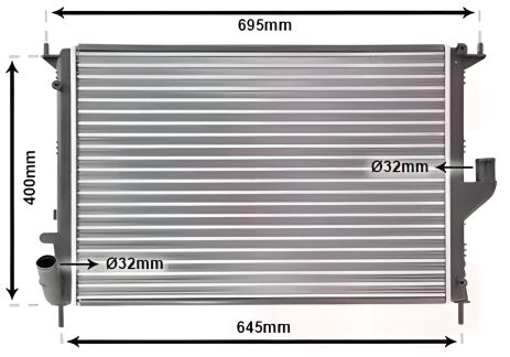Радиатор двигателя RENAULT SANDERO/STEPWAY, DACIA DUSTER, Van Wezel (43002477) Радиатор двигателя RENAULT SANDERO/STEPWAY, DACIA DUSTER, Van Wezel (43002477)