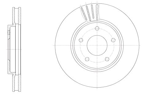 Гальмівний диск для NISSAN LEAF, REMSA (6153110)