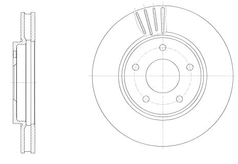 Гальмівний диск для NISSAN LEAF, REMSA (6153110)