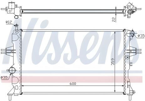 Радіатор охолодження двигуна для VAUXHALL ASTRA, OPEL ASTRA, NISSENS (630041) Радіатор охолодження двигуна для VAUXHALL ASTRA, OPEL ASTRA, NISSENS (630041)