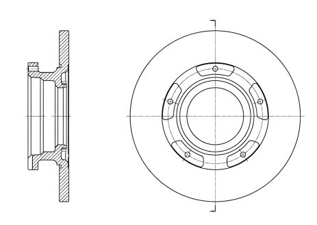 Передний тормозной диск FORD TRANSIT, REMSA (6156400)