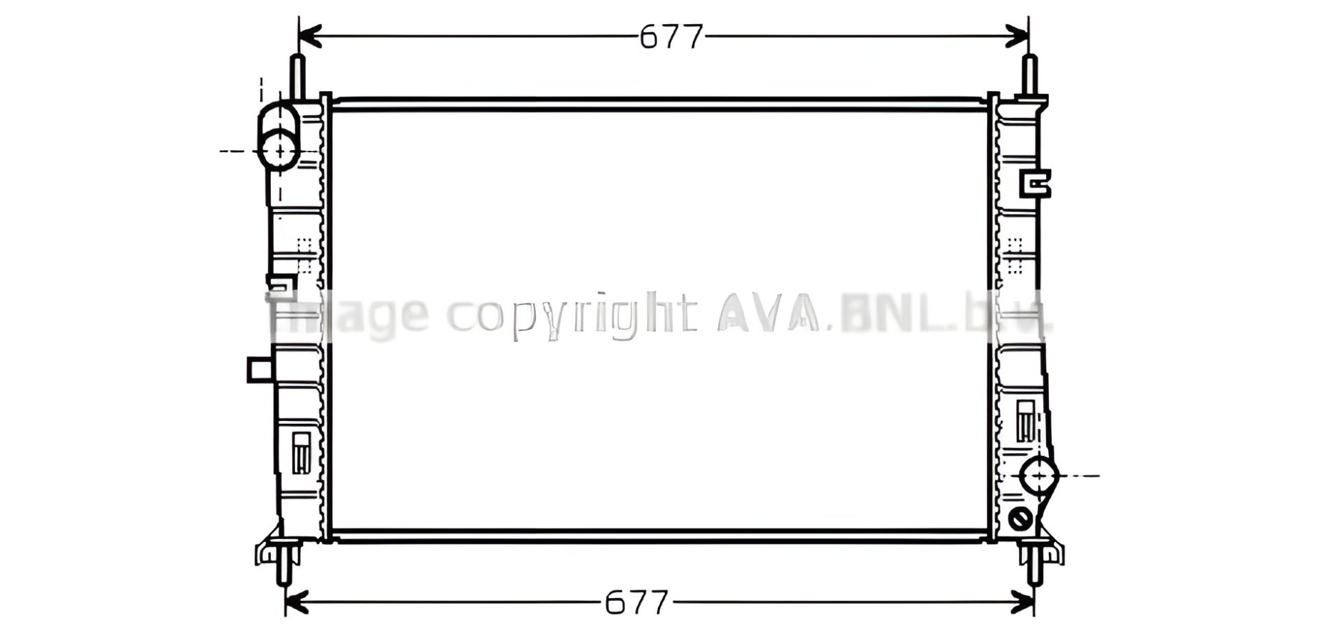 Охлаждающий радиатор двигателя FORD MONDEO, AVA COOLING (FDA2165) Охлаждающий радиатор двигателя FORD MONDEO, AVA COOLING (FDA2165)