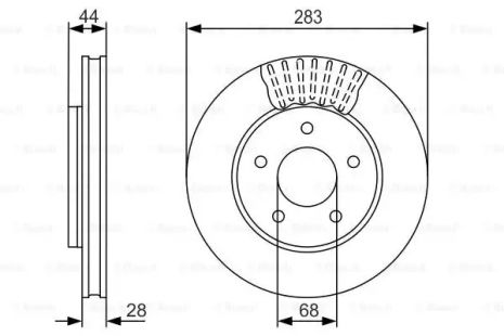 Гальмівний диск Nissan Leaf, Bosch (0986479091)