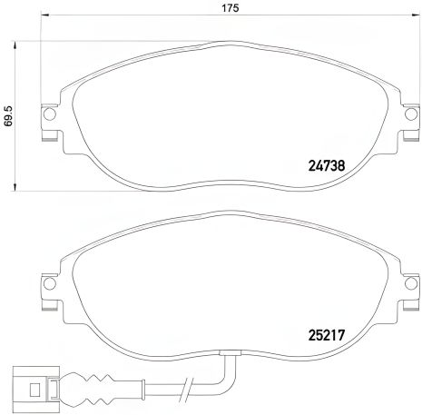 BREMBO (P85131) Комплект тормозных колодок для VW GOLF V, VW PASSAT BREMBO (P85131) Комплект тормозных колодок для VW GOLF V, VW PASSAT