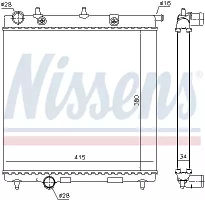 Радіатор охолодження двигуна OPEL CROSSLAND, OPEL CROSSLAND, NISSENS (63505)