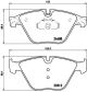 Комплект гальмівних колодок, дискове гальмо BMW 6, BREMBO (P06074)