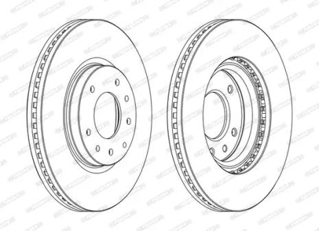 Диск тормозной MAZDA CX-7, FERODO (DDF1768C)