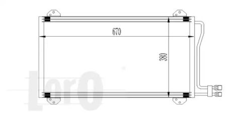 Радіатор, кондиціонер конденсатора Mercedes-Benz Sprinter, Loro (0540160002)