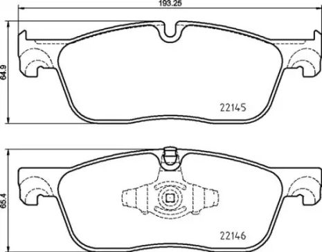 Набір гальмівних майданчиків, e-Pace Jaguar, Land Rover, Brembo (P44026)