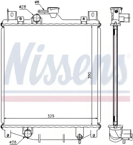 Автомобильный радиатор Subaru Justy и Suzuki Swift, Nissens (64173A)