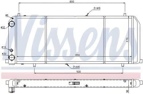 Радіатор охолодження двигуна для AUDI 100, NISSENS (604201) Радіатор охолодження двигуна для AUDI 100, NISSENS (604201)