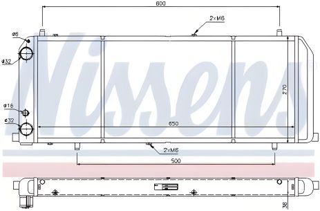 Радіатор охолодження двигуна для AUDI 100, NISSENS (604201)
