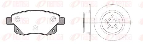 Тормозной комплект: 2 диска + 4 колодки FORD TRANSIT, REMSA (8125201) Тормозной комплект: 2 диска + 4 колодки FORD TRANSIT, REMSA (8125201)