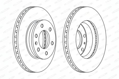 Тормозной диск для MERCEDES-BENZ SPRINTER, VW CRAFTER, FERODO (FCR310A)