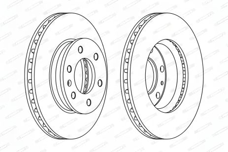 Гальмівний диск MERCEDES-BENZ SPRINTER, VW CRAFTER від FERODO (FCR310A)