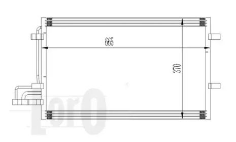 Радіатор, конденсор кондиціонера FORD C-MAX, LORO (0170160015)