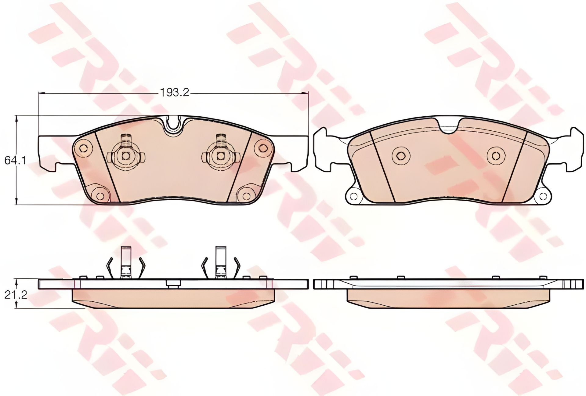 Комплект колодок гальмівних, гальмо дискове MERCEDES-BENZ GLS, TRW (GDB1946) Комплект колодок гальмівних, гальмо дискове MERCEDES-BENZ GLS, TRW (GDB1946)