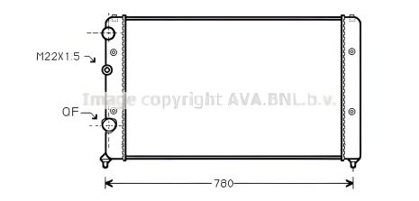 Радиатор охлаждения двигателя для VW PASSAT, AVA COOLING (VNA2122) Радиатор охлаждения двигателя для VW PASSAT, AVA COOLING (VNA2122)